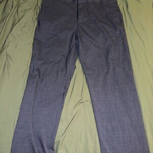 Perry Ellis Men's Portfolio Dress Pants 36x30 Slim Fit Gray, Pleated, Polyester